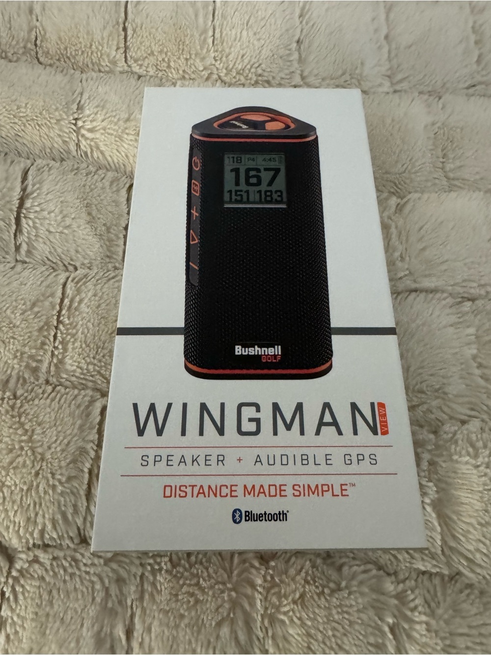 Bushnell Wingman Portable Bluetooth Speaker with Audible GPS — Black/Orange